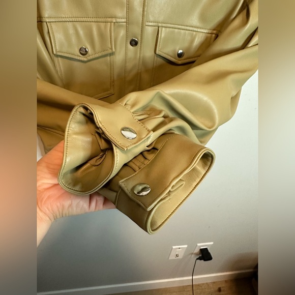 TAHARI FAUX LEATHER MOTO JACKET - Picture 5 of 7